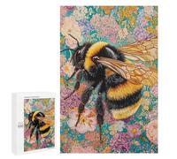 Bee on Flower Field Puzzle 1000 Teile Schwer Puzzle Spielzeug Lernspiel Impossible Herausforderungsspielzeug Für Erwachsene Kinder 1000 PCS
