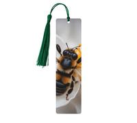 Bee On Honeycomb Print Wooden Bookmarks Beautiful Notebook Accessories for Men Women Book Lovers