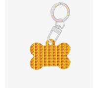 Bee On Honeycomb Printing 1 Pc Dog Bone Shape Id Tags Double Sided with Key Ring Craft for Pets