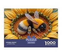 Bee on Sunflower Thick Cardboard Pieces Excellent for Training Memory, Concentration And Logical Thought Process 70x50cm/1000pcs