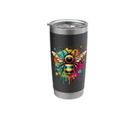 Bee Paint Splash Apiary Beekeeper Bee Lover Save The Bees Stainless Steel Insulated Tumbler