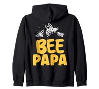 Bee Papa Beekeeper Honeybee Bees Hive Bee Dad Father Daddy Zip Hoodie