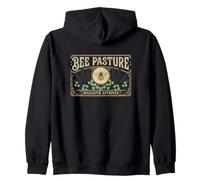 Bee Pasture Beekeeper Approved Pollinator Honey Beekeeper Zip Hoodie