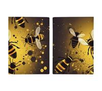 Bee Pattern Passport Holder Cover PU Leather Waterproof Passport Case Travel Wallet with Credit Card Slots for Women Men, style, 20.3x13.8cm