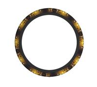 Bee Pattern Printed Steering Wheel Cover Elastic Stretch Car Wheel Wrap Breathable Non-Slip Steering Wheel Protector for Car Truck SUV