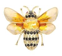 Bee Pin Brooch Golden Cartoon Vintage Copper Lapel Clothing