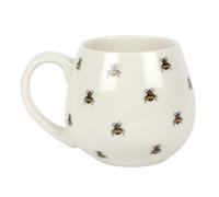 Bee Print Design Rounded Ceramic Mug
