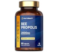 Bee Propolis Tablets 2000mg | Flavonoids Propolis Supplement | 90 Vegetarian Tablets | High Strength 5:1 Extract | No Artificial Preservatives | by Horbaach