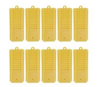 Bee Queen Cage Plastic Yellow Beekeeping Tool Box Practical 10pcs