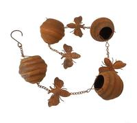 Bee Rain Chain for Gutters Decorative Downspout Chain Iron Rainwater Diverter with Garden Ornament Design for Home Outdoor Decor 117cm
