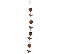 Bee rain chain for gutters, rainwater diversion solution for downspouts, made from iron with weather protection to maintain outdoor drainage systems effectively