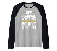Bee Removal Specialist Live Swarm Rescue Professional Gear Raglan Baseball Tee