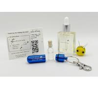 Bee Revival Kit - 'Always Bee Happy' Engraved Keyring, Glass Vial, Bee Feed Dropper Bottle, Organza Pouch