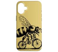 Bee Riding a Bicycle | Bee Lovers | Bike Fan Surreal Art Case for iPhone 16 Plus
