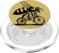 Bee Riding a Bicycle | Bee Lovers | Bike Fan Surreal Art PopSockets PopGrip for MagSafe
