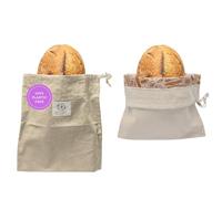 Bee’s Wrap Beeswax Bread Bag - 2 Bakery Lane Reusable Beeswax-Lined Bread Storage Bags - Breathable & Sustainable Homemade Bread Saver - Eco-Friendly Alternative to Plastic Bags
