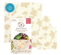 Bee’s Wrap Set of 3 Assorted Size Wraps, Beige
