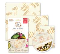 Bee’s Wrap Set of 3 Assorted Size Wraps, Beige, 1533003