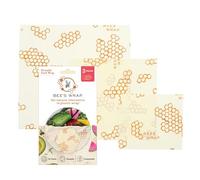 Bee’s Wrap Set of 3 Assorted Size Wraps, Beige