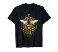 Bee Sacred Geometry Flower of Life Nature Spiritual T-Shirt