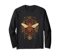 Bee Sacred Geometry Mandala Honeycomb Symbol Long Sleeve T-Shirt