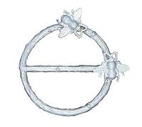 Bee Scarf Ring, Solid Pewter Oak Twig with Two Bees, Bee Gifts, Pewter Scarf Ring, Hand Cast in Finest Pewter, By William Sturt