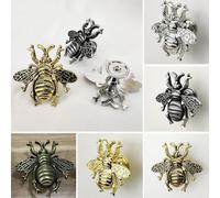 Bee Shape Cabinet or Pulls for Wardrobe Kitchen Alloy and Drawer in Knobs Bronze Silver Black Gold Furniture Handles and Suitable Zinc Cupboard(Black)