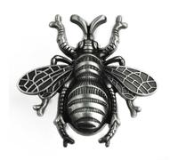 Bee Shape Wardrobe Knob and Furniture Handle Made of Solid Brass with Multiple Protective Layers for Cabinet Use (Black)