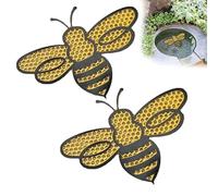 Bee Shaped Floating Pollinator Island, Bee Floating Island,3D Printing Bees Feeder,Floating Waterer Pollinator Water Feeding Tool, for Outdoor Garden DéCor Thirsty Pollinators-2pcs