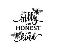 Bee Silly Bee Happy Bee Kind Reusable Stencil A3 A4 A5 & Bigger Sizes Art Craft Wall Decor Spiritual Magic Welath / MG21 (PVC Reusable Stencil, A4 Size - 210 x 297 mm, 8.3 x 11.7 in)