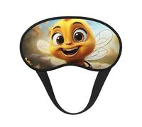Bee Sleep Mask for Side Sleeper Eye Mask for Sleeping Light Blocking Soft Breathable Sleep Eye Mask for Women Men Adjustable Elastic Strap Travel Nap Blackout Eye Shade Cover