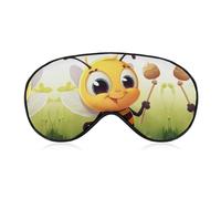 Bee Sleep Mask Soft Comfortable Eye Mask with Adjustable Strap Eye Cover Eye Shade for Men Women Work Travel