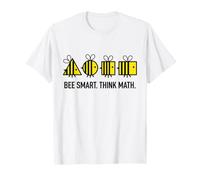 Bee Smart Think Math Funny Geometry Teacher Student Graphics T-Shirt