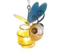 Bee Solar Lantern - External Porch Light 7.1x9.9x12.8cm, Realistic Design | Resilient Path Illumination, Hanging Patio Decorative Fixture for Garden Space Lawn Terrace Housewarming Lovely