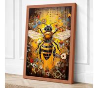Bee Steampunk Canvas Wall Art Print 36x24 Inch (91 x 61 cm)