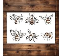 Bee Stencil Template - Reusable Big Bumble Bee Stencils for Painting on Wood, Glass, Wall Rock, Walls, Canvas, Glassware, Spray Painting, Airbrushing, Crafts (4x6.5)