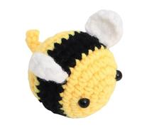 Bee Stuffed Toy - Handcrafted Amigurumi Cartoon Plush, Soft bumblebe Figure, Playful Handmade Creature With Charming Design | Entertainment Companion For todlers Kids Children Room Nursery Gift