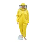 Bee Suit, Beekeeping Protective Clothing 3D Air Cotton Bee Suit Beekeeper Costume Veil Hood Hat Anti-Bee Beekeeper Suit Beekeeping Supplies(Round Hat Yellow,X-Large)