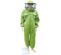Bee Suit,Fencing Veil Bee Outfit Ventilated Hood Professional Sting Proof Zippers for Backyard Commercial,green-160-176cm