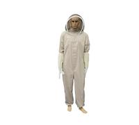 Bee Suit Full Body Beekeeping Clothes Professional Bee Keeping Suit With Leather Glove Ventilated Protective Clothing Farm Safety Outfit(Thick XXL)