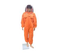 Bee Suit Professional Grade 3D Air Cotton Fabric Full Body Beekeeping Protective Clothing Beekeeper Suits Equipment ,Full Protection(Fencing Hat Orange,X-Large)