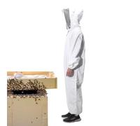 Bee Suit - Ventilated Outfit | Safety Apparel | Hooded Beekeeping Clothing With Cotton Blend Fabric | Protective Gear For Professional Beekeepers, Beginners, Men And Women Handling Bees