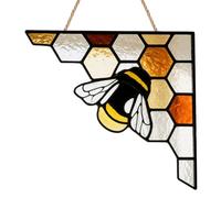 Bee Sun Catchers for Windows, Vintage Insect Stained Glass Style Suncatcher | Acrylic Garden Decor for Home, Balcony & Patio, Bee Wall Art, Housewarming Gift for Women, Friends, Family, Easy to Hang