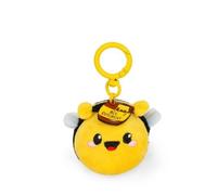 Legami - Super Soft! Bee-Themed Keychain, Plush Keychain, Pendant with Engraved Message and Zinc Carabiner, 7 x 11 cm, yellow, S