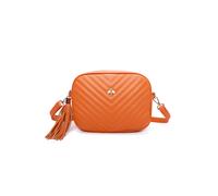 Bee Symbol Quilted Zipper Compartment Tassel Crossbody Handbag Fontanella Fashion Tangerine One Size