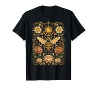 Bee Tarot Card Floral Bees Botanical Cottagecore Aesthetic T-Shirt