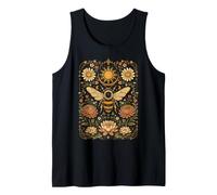 Bee Tarot Card Floral Bees Botanical Cottagecore Aesthetic Tank Top
