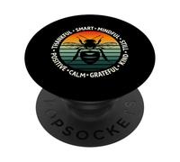Bee Thankful Mindful Still Calm Grateful Positive Kind PopSockets Adhesive PopGrip