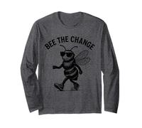 Bee The Change Cool Sunglasses Motivational Long Sleeve T-Shirt