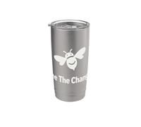 Bee The Change Inspirational Quote for Activists Stainless Steel Insulated Tumbler